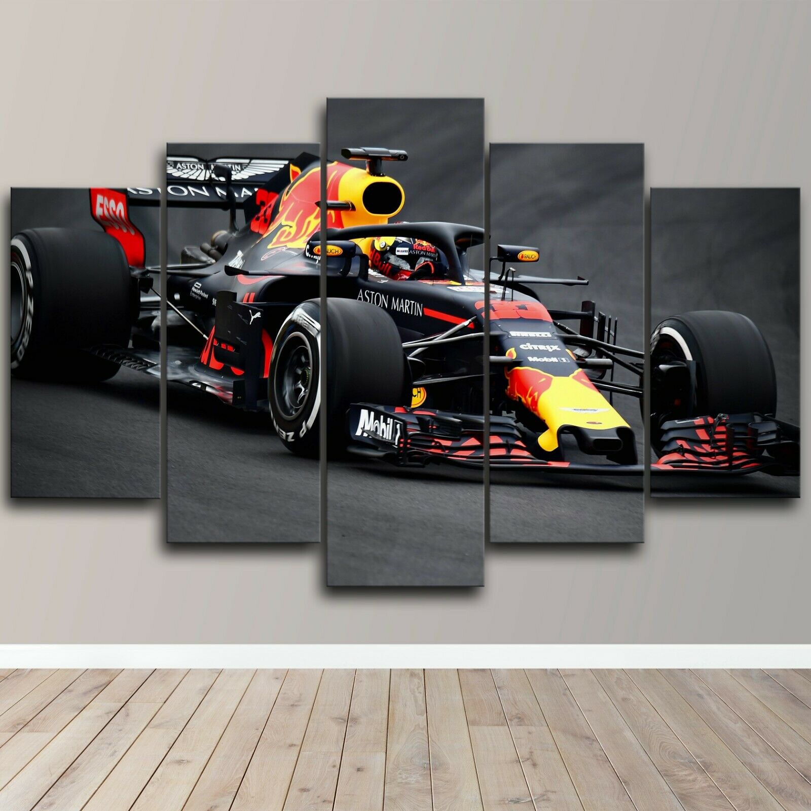 Lighting Mcqueen Wall Decor - 5 Pieces Wall Art Canvas Racing