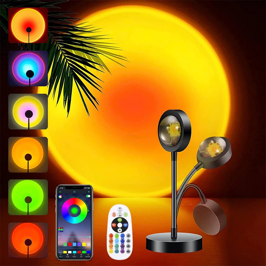 Sunset Lamp Projection - Sunset Projector Lamp Bluetooth Night Light