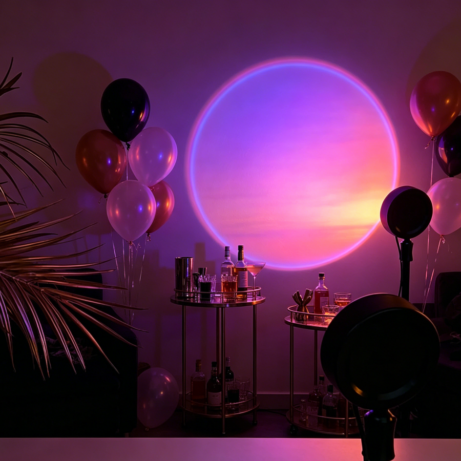 Sunset Lamp Projection - Tuya Smart Sunset Projector Lamp, RGB
