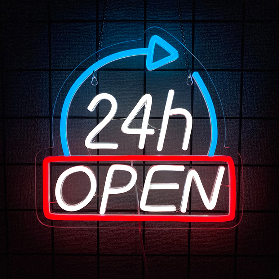 Decor Lighting Opening Hours - Open 24 Hours Neon Signs for