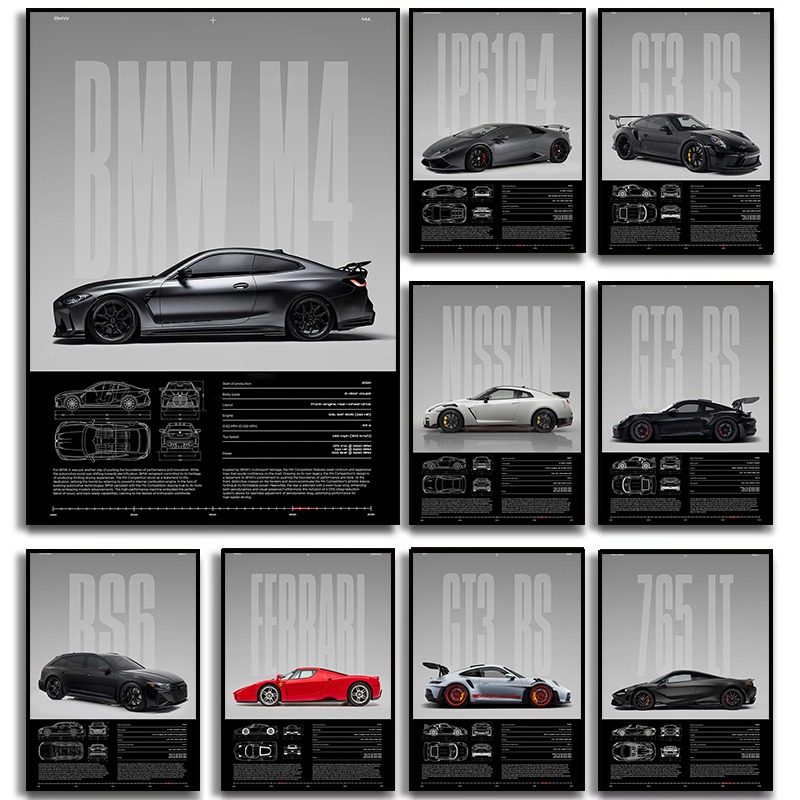 Lighting Mcqueen Wall Decor - Classic Simple Wall Art Cars Luxury