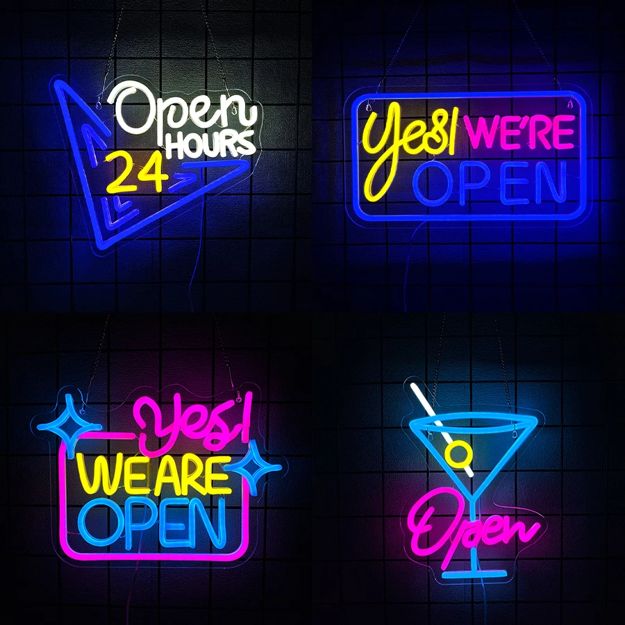 Decor Lighting Opening Hours - Open 24 Hours Neon Sign For