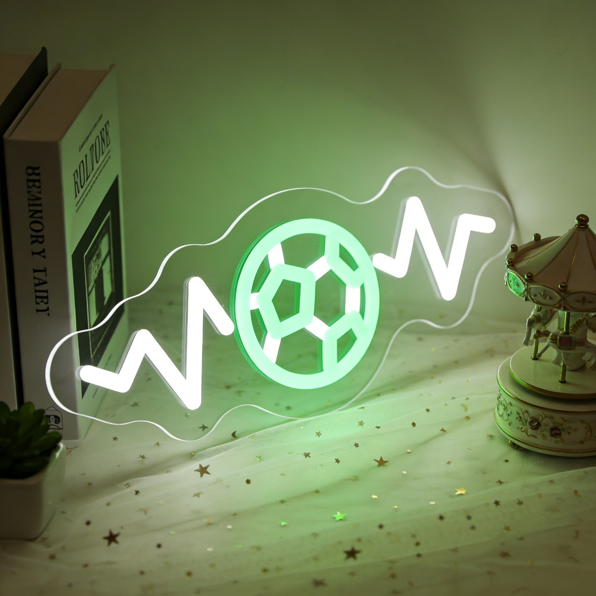 Lighting Decor Wow - WOW Football Neon Sign LED Green