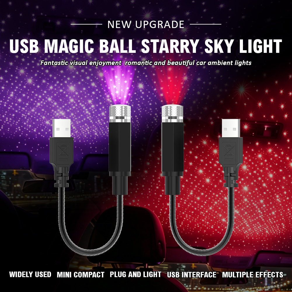 Star Projector Night - USB Car Roof Projector LED Starry