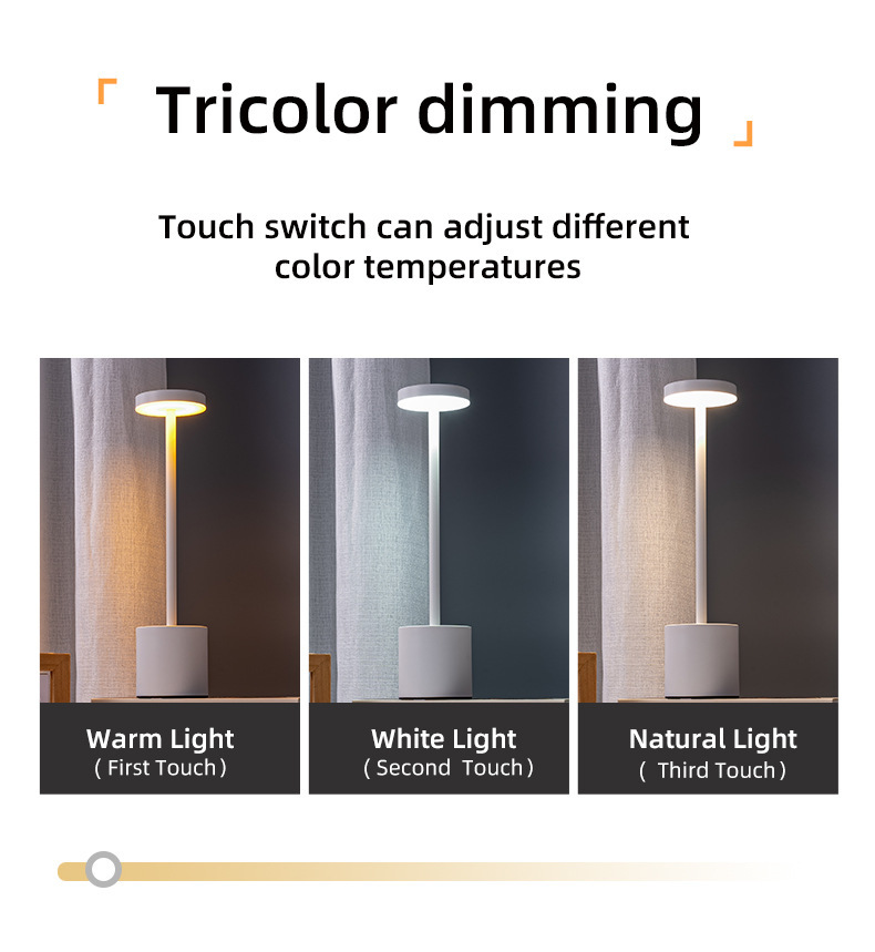 Room Decor Lighting Lamp - GGBingo Metal Light Table Lamps Rechargeable
