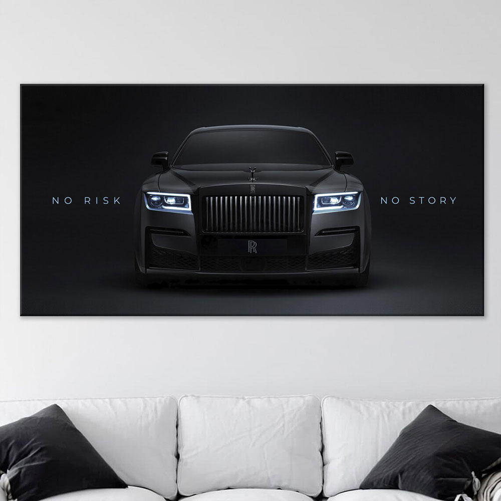 Lighting Mcqueen Wall Decor - Black Car Canvas Painting Prints Picture