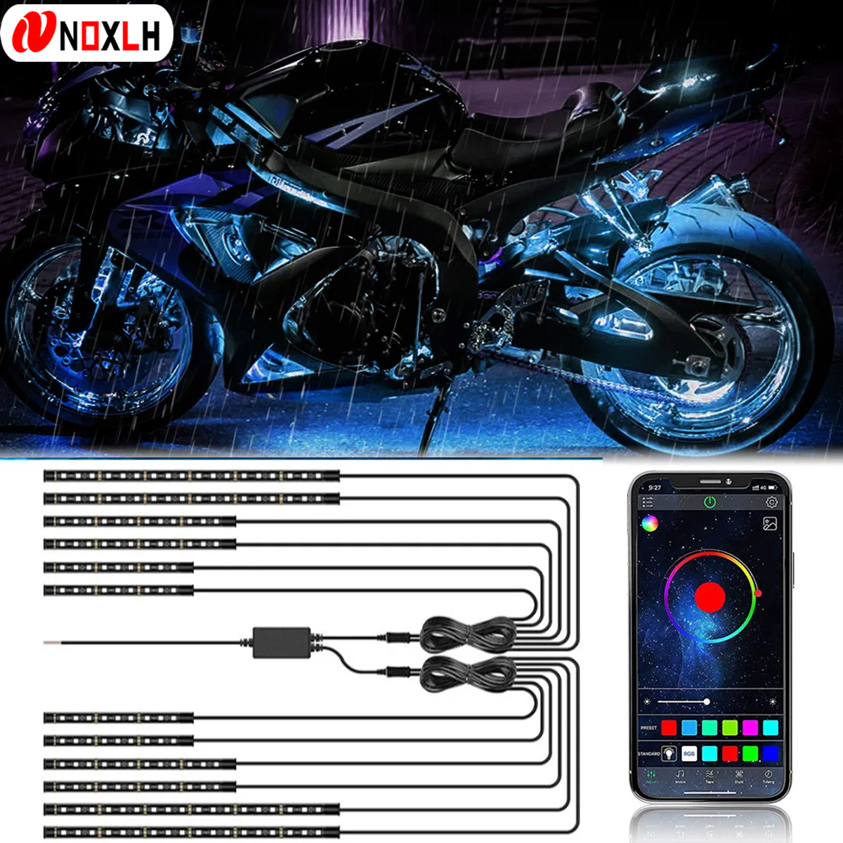 Lighting Bolt Decor - LED Motorcycle Decorative Ambient Light Strip