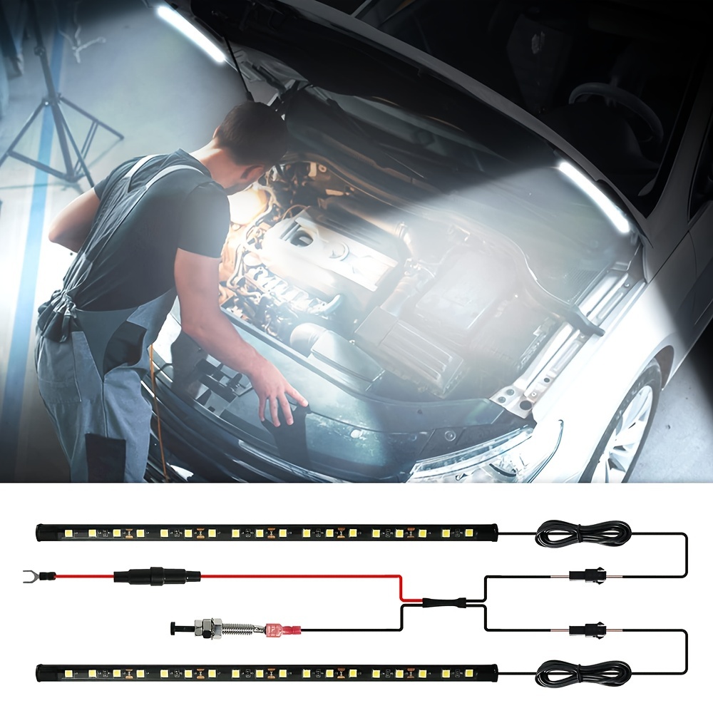 Lighting Bolt Decor - 1set LED Car Under Hood Work