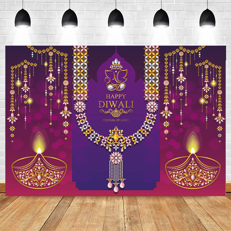 Happy Diwali Photography Backd - Lighting Decoration For Diwali 评论和价格