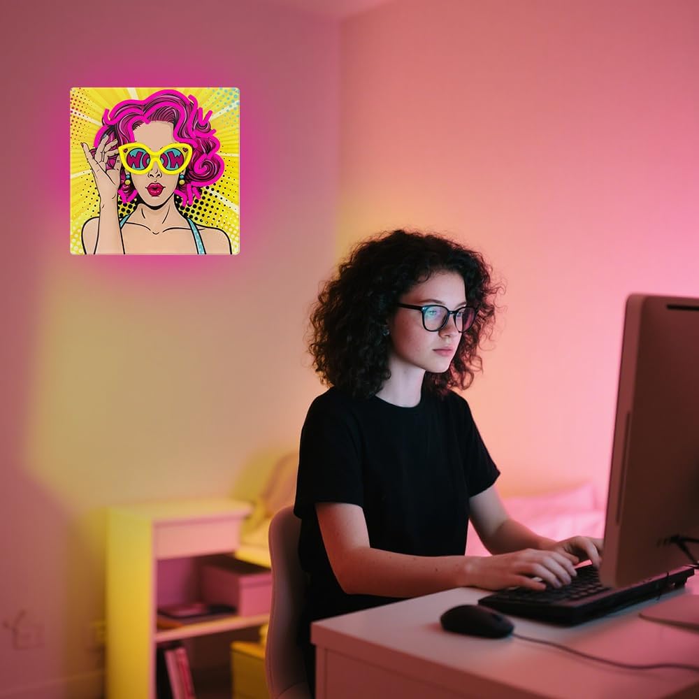 Wow Lady Neon Signs for Wall D - Lighting Decor Wow 评论和价格