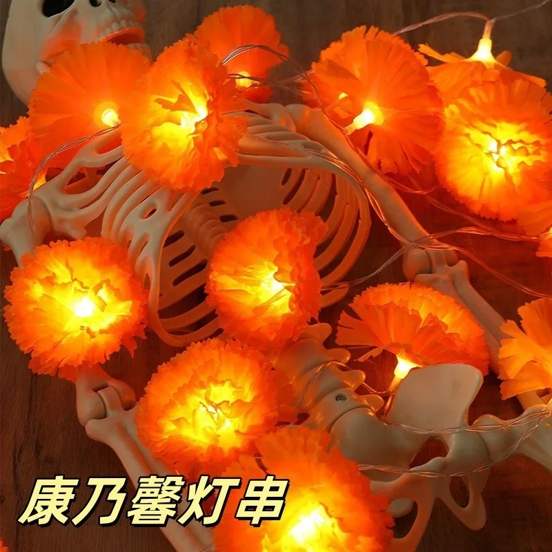 5 Ft LED Orange Marigold Garla - Lighting Decoration For Diwali 评论和价格