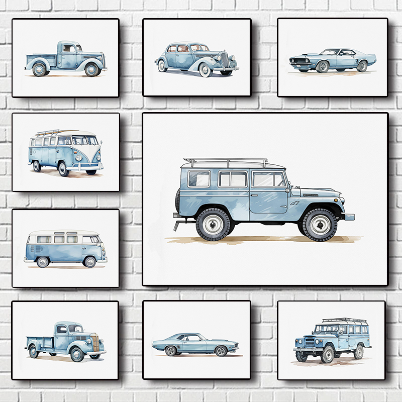 Classic Light Blue Car Vehicle - Lighting Decoration Ideas 评论和价格