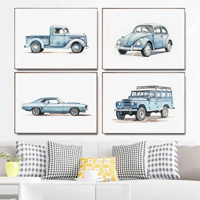 Classic Light Blue Car Vehicle - Lighting Decoration Ideas 评论和价格