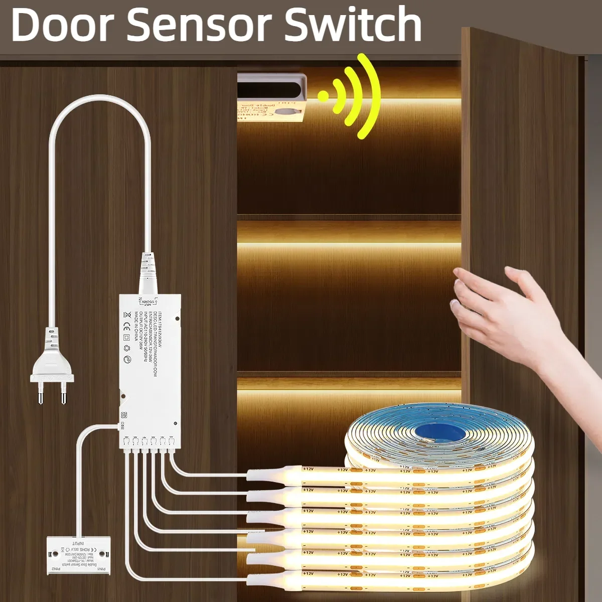 2-10PCS Smart Door Sensor Cont - Lighting Bolt Decor 评论和价格