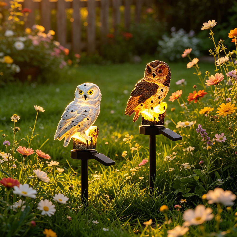 Owl Solar Light, Resin Owl Gro - Led Lighting Decor 评论和价格