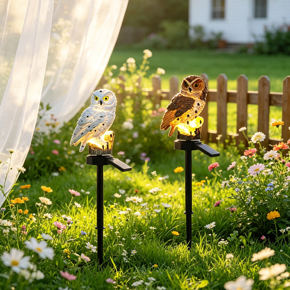 Owl Solar Light, Resin Owl Gro - Led Lighting Decor 评论和价格