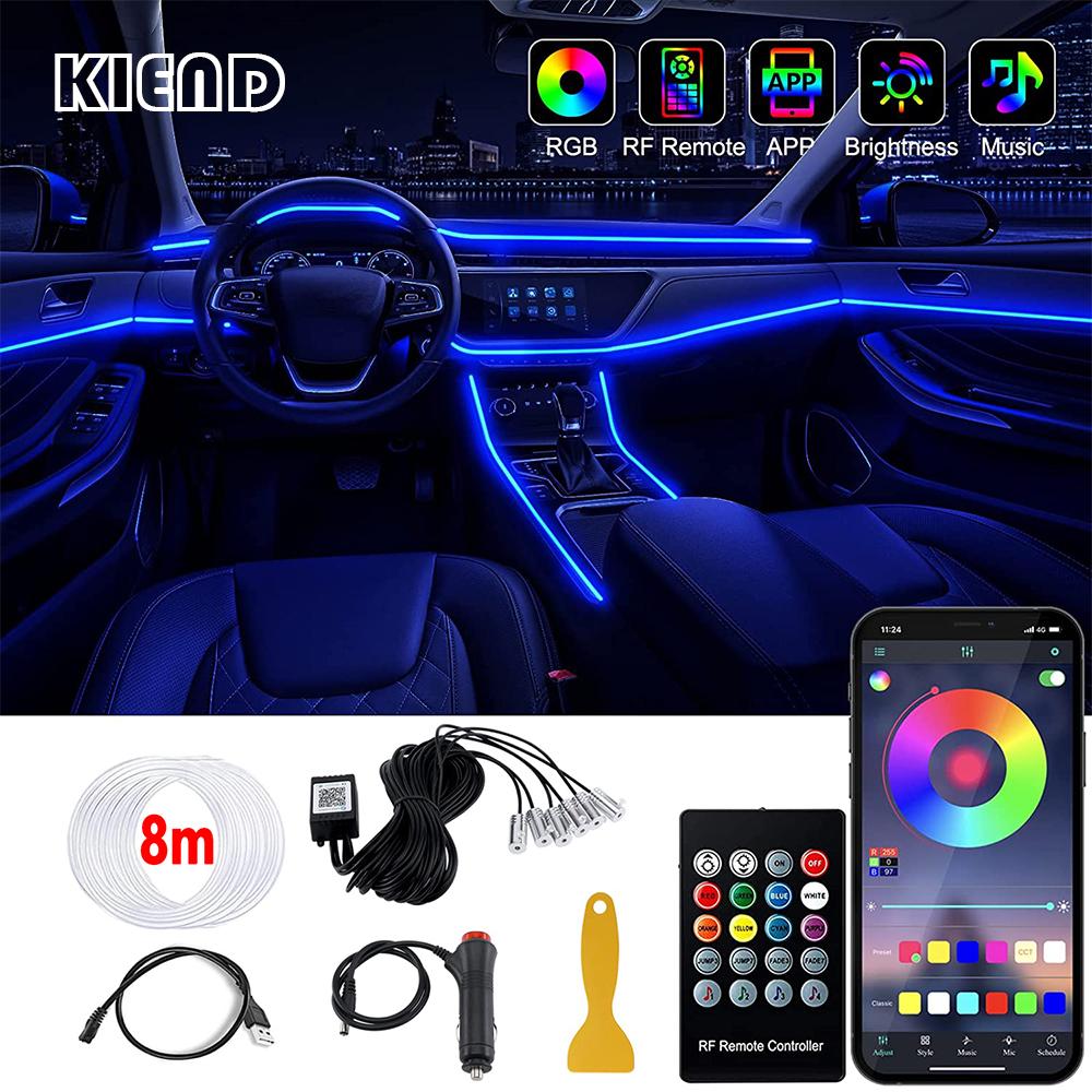 LED Car Interior Ambient Strip - Lighting Bolt Decor 评论和价格