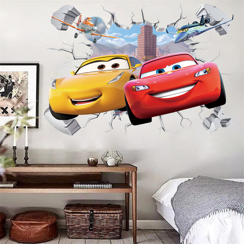 3D Cartoon Car Lighting McQuee - Lighting Mcqueen Wall Decor 评论和价格