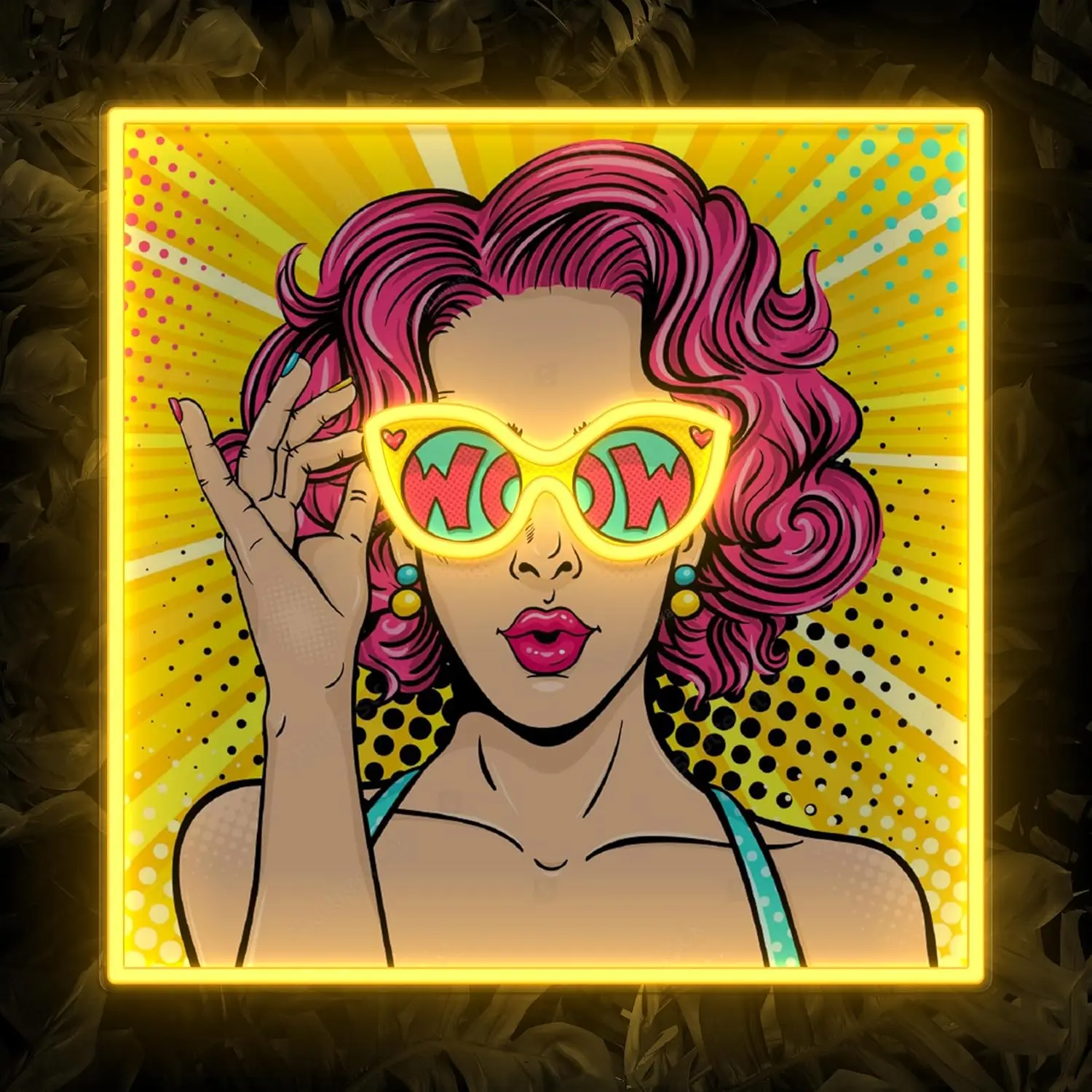 Moji Wow Neon Sign Dimmable Pi - Lighting Decor Wow 评论和价格