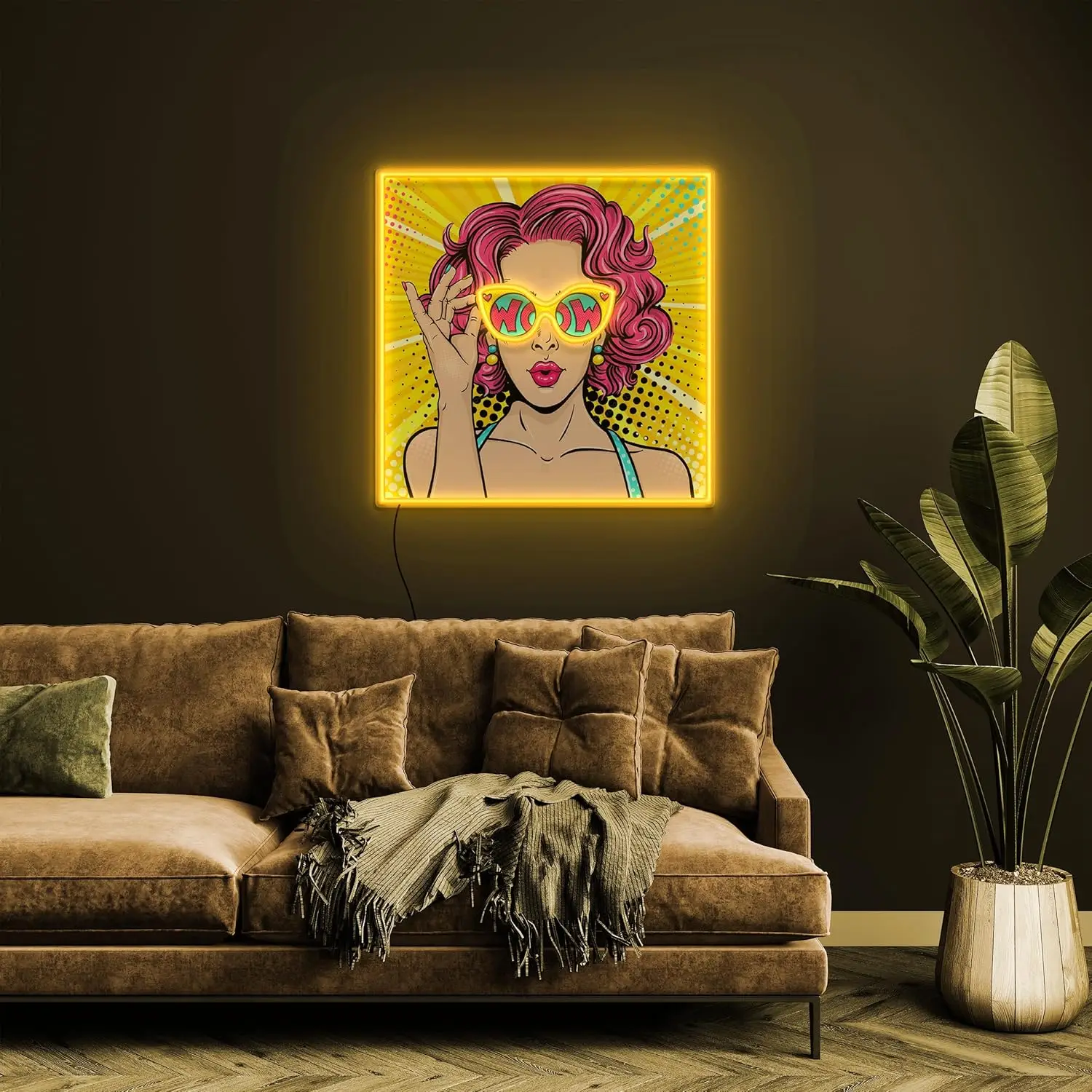 Moji Wow Neon Sign Dimmable Pi - Lighting Decor Wow 评论和价格