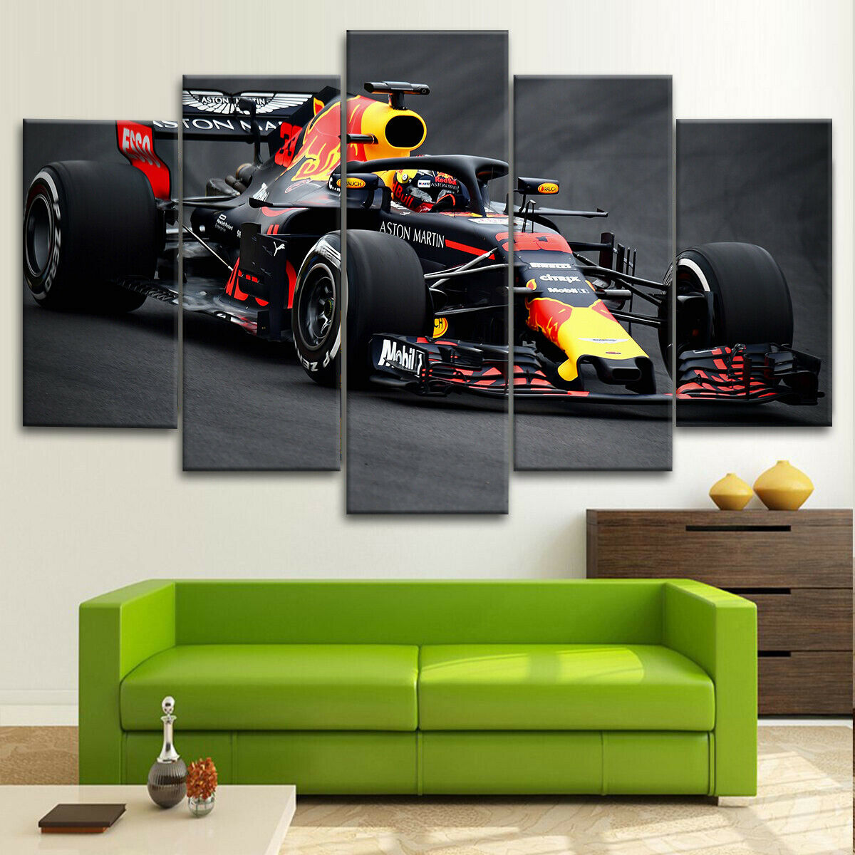 5 Pieces Wall Art Canvas Racin - Lighting Mcqueen Wall Decor 评论和价格