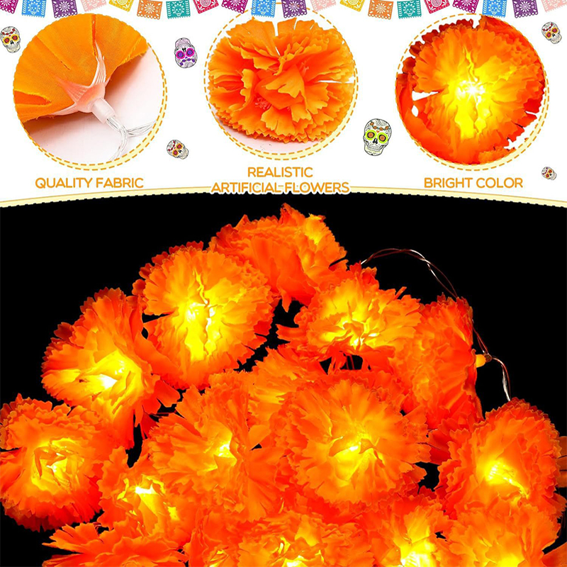 3M Mexican Marigold Artificial - Lighting Decoration For Diwali 评论和价格