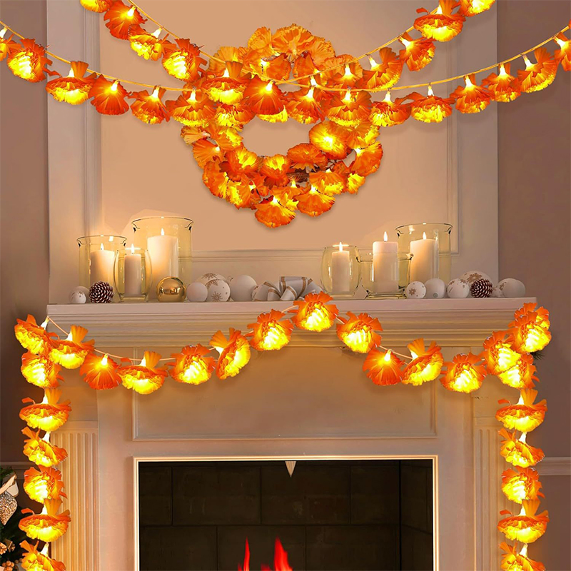 3M Mexican Marigold Artificial - Lighting Decoration For Diwali 评论和价格