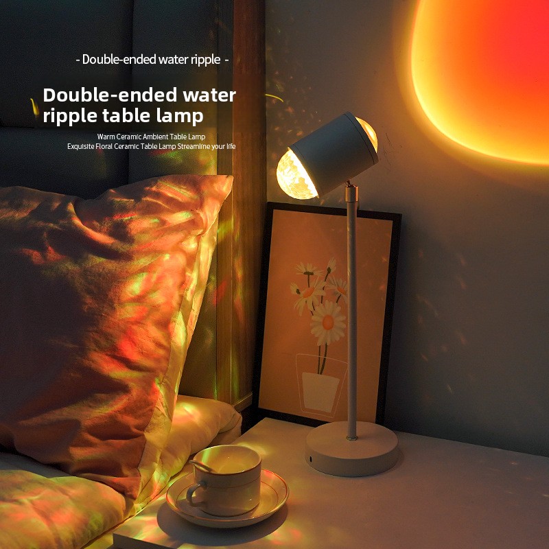 Dynamic Rotating Ripple Light  - Sunset Lamp Projection 评论和价格
