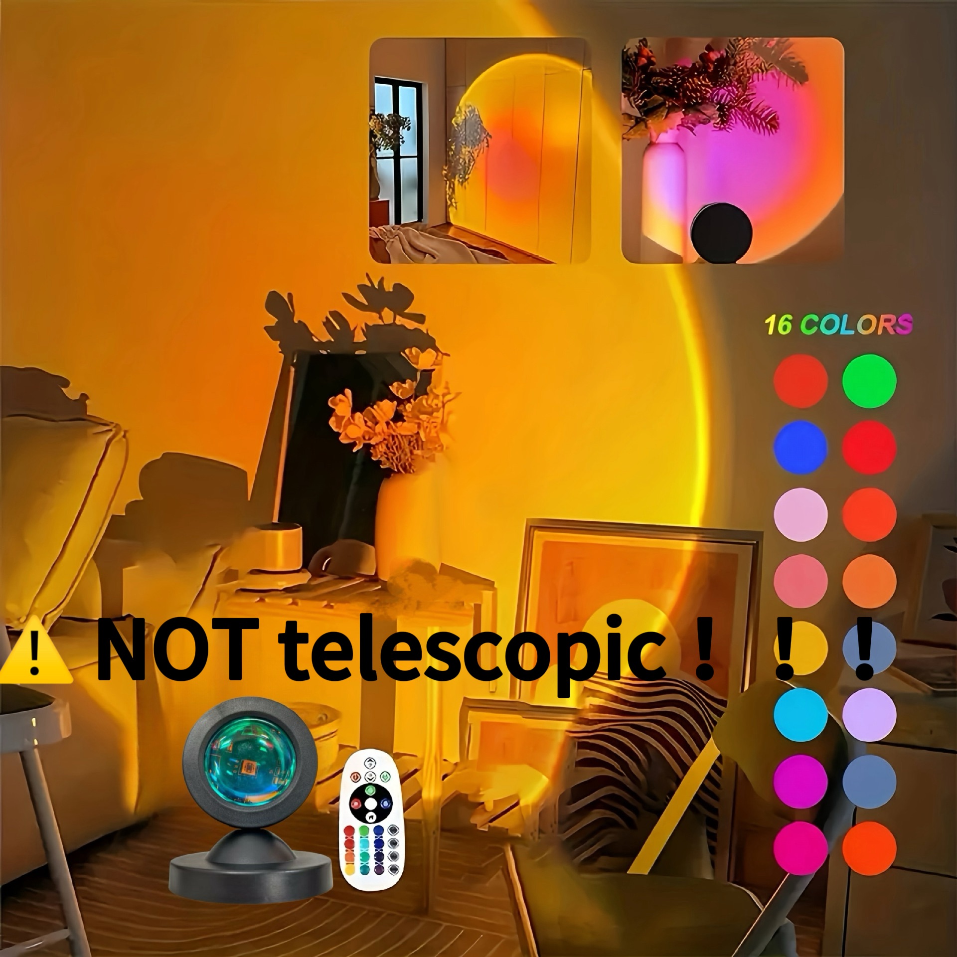 1pc Vibrant Sunset Projection  - Sunset Lamp Projection 评论和价格