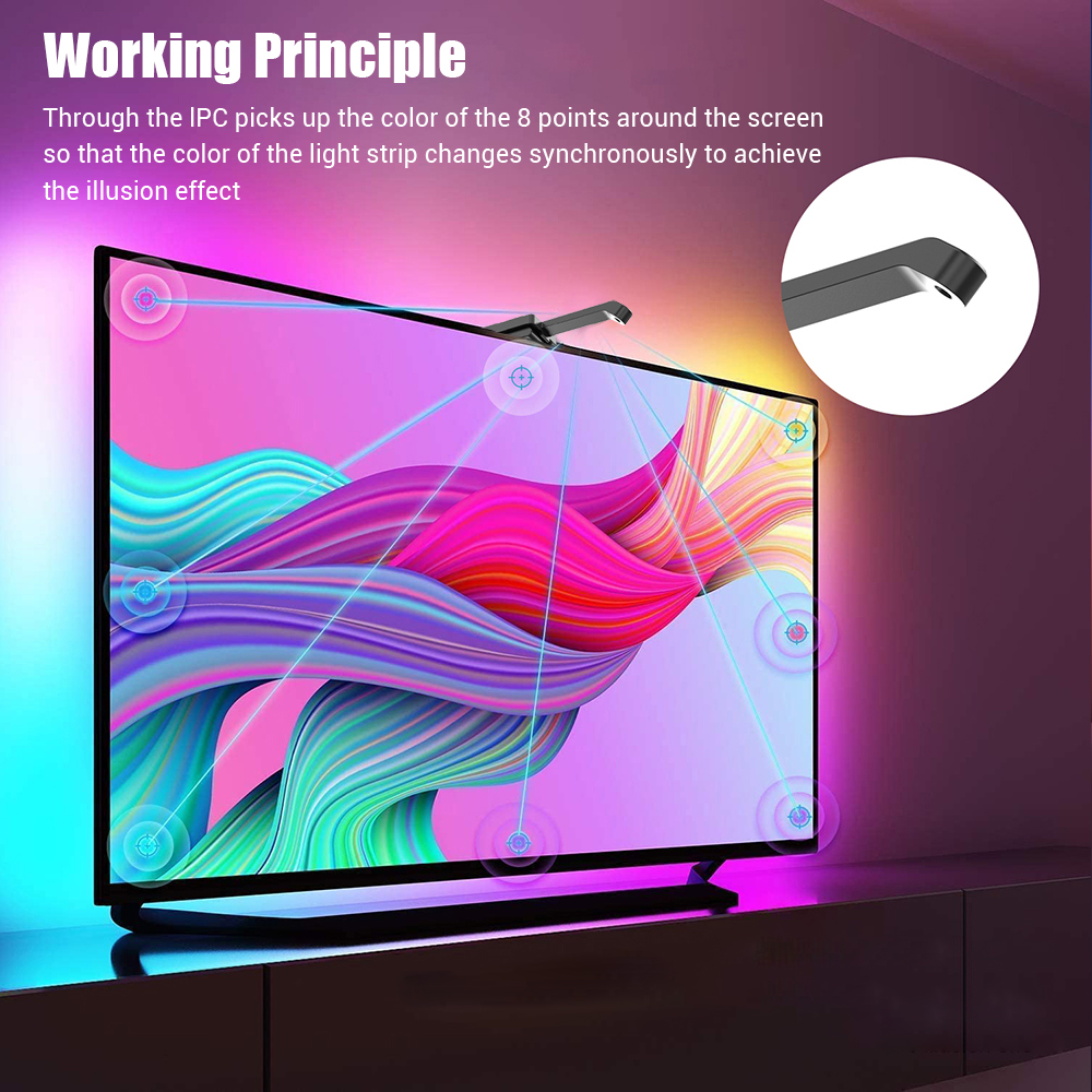 Wiscolor RGBIC LED TV Backligh - Foyer Lighting Wall Decor 评论和价格