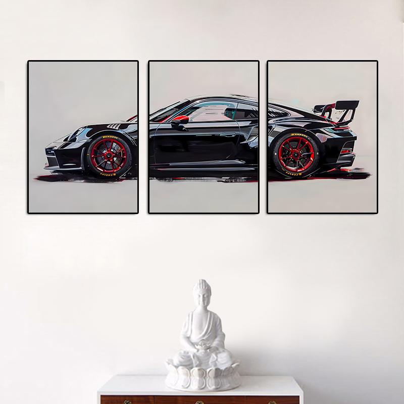 3Pcs Supercar Posters Sports C - Lighting Mcqueen Wall Decor 评论和价格