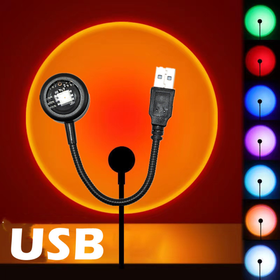 Led USB Sunset Lamp Night Ligh - Sunset Lamp Projection 评论和价格