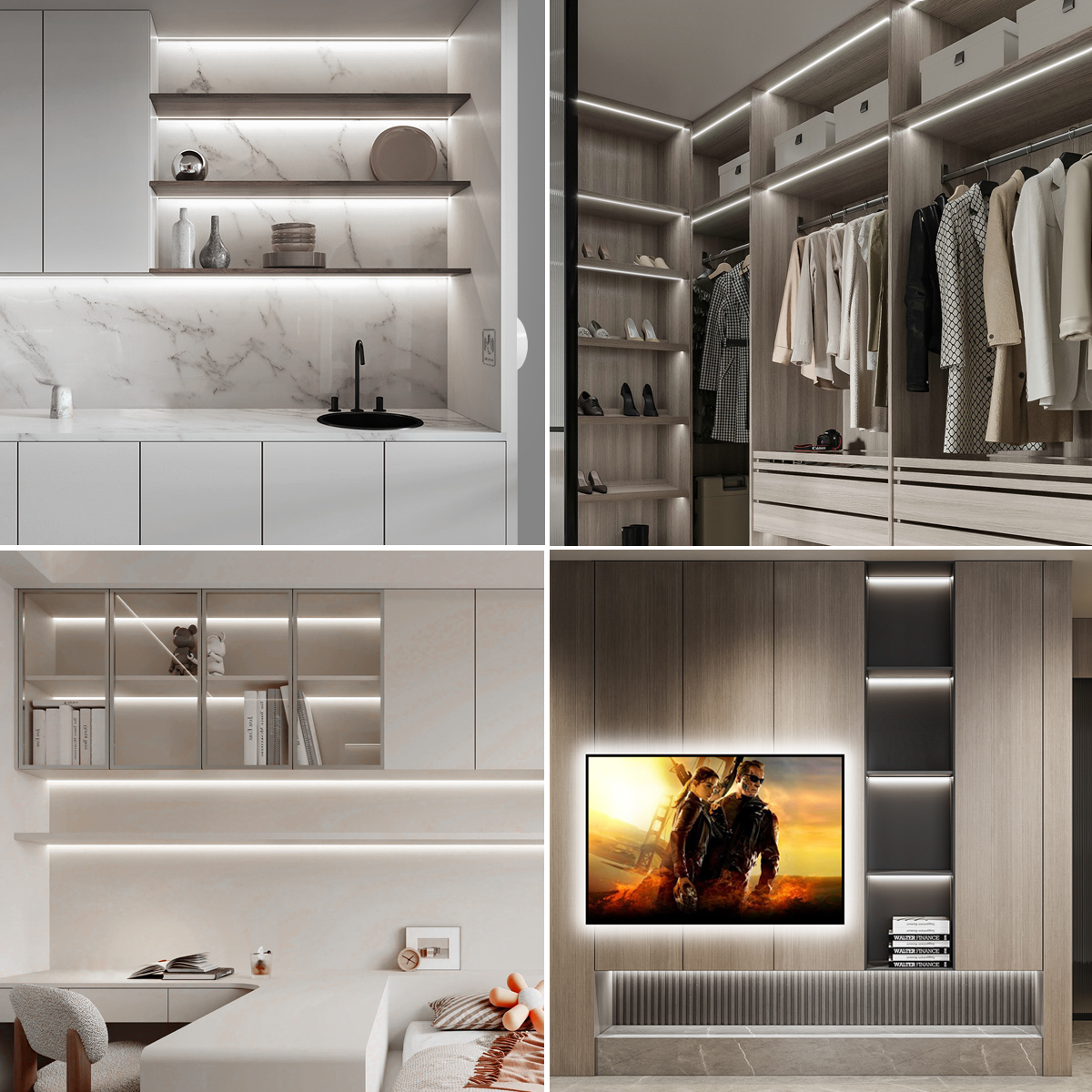 COB Linear Embedded LED Strip  - Foyer Lighting Wall Decor 评论和价格