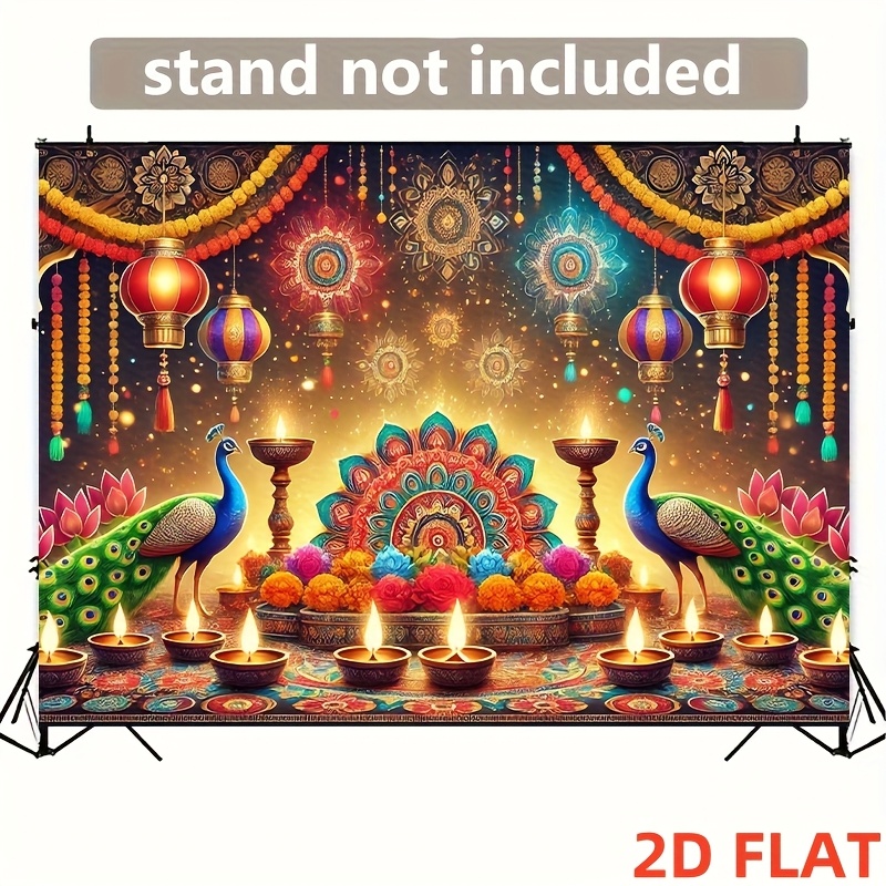 Diwali Peacock Lantern Tapestr - Lighting Decoration For Diwali 评论和价格