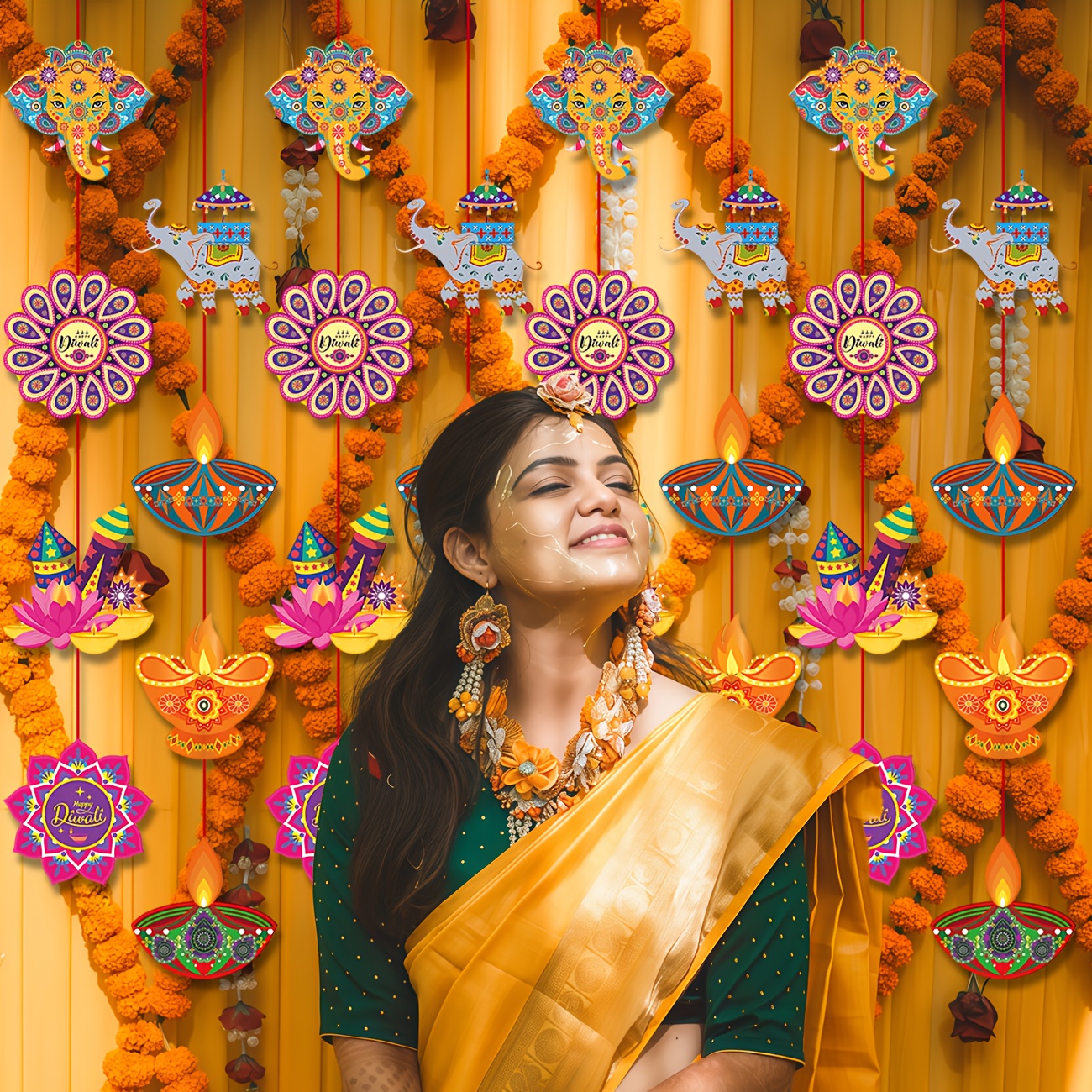 Happy Diwali Hanging Decoratio - Lighting Decoration For Diwali 评论和价格