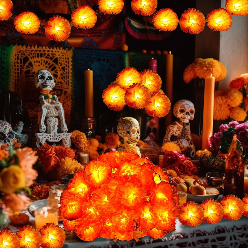 Mexican Marigold Artificial Fl - Lighting Decoration For Diwali 评论和价格