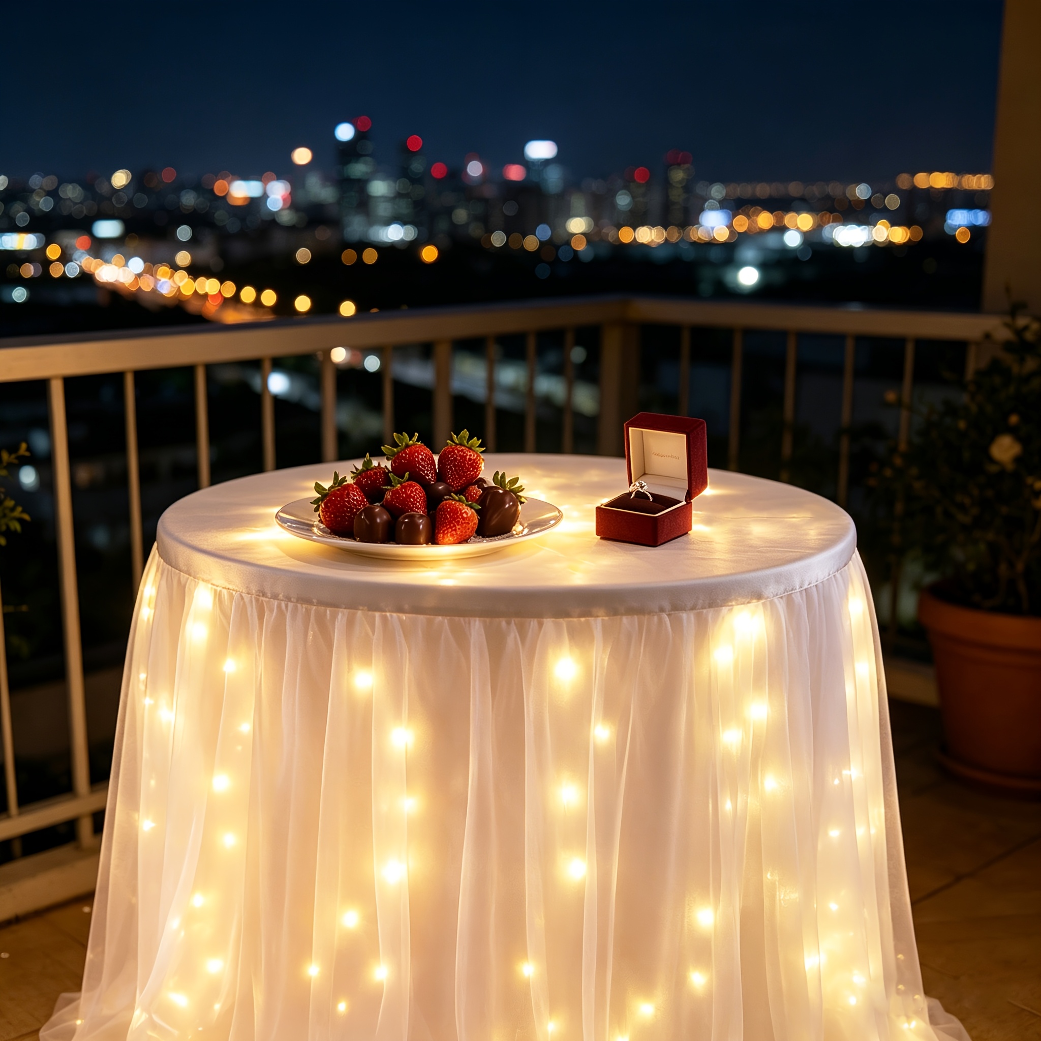 White Tulle LED Table Skirt, 6 - Lighting Decoration For Diwali 评论和价格