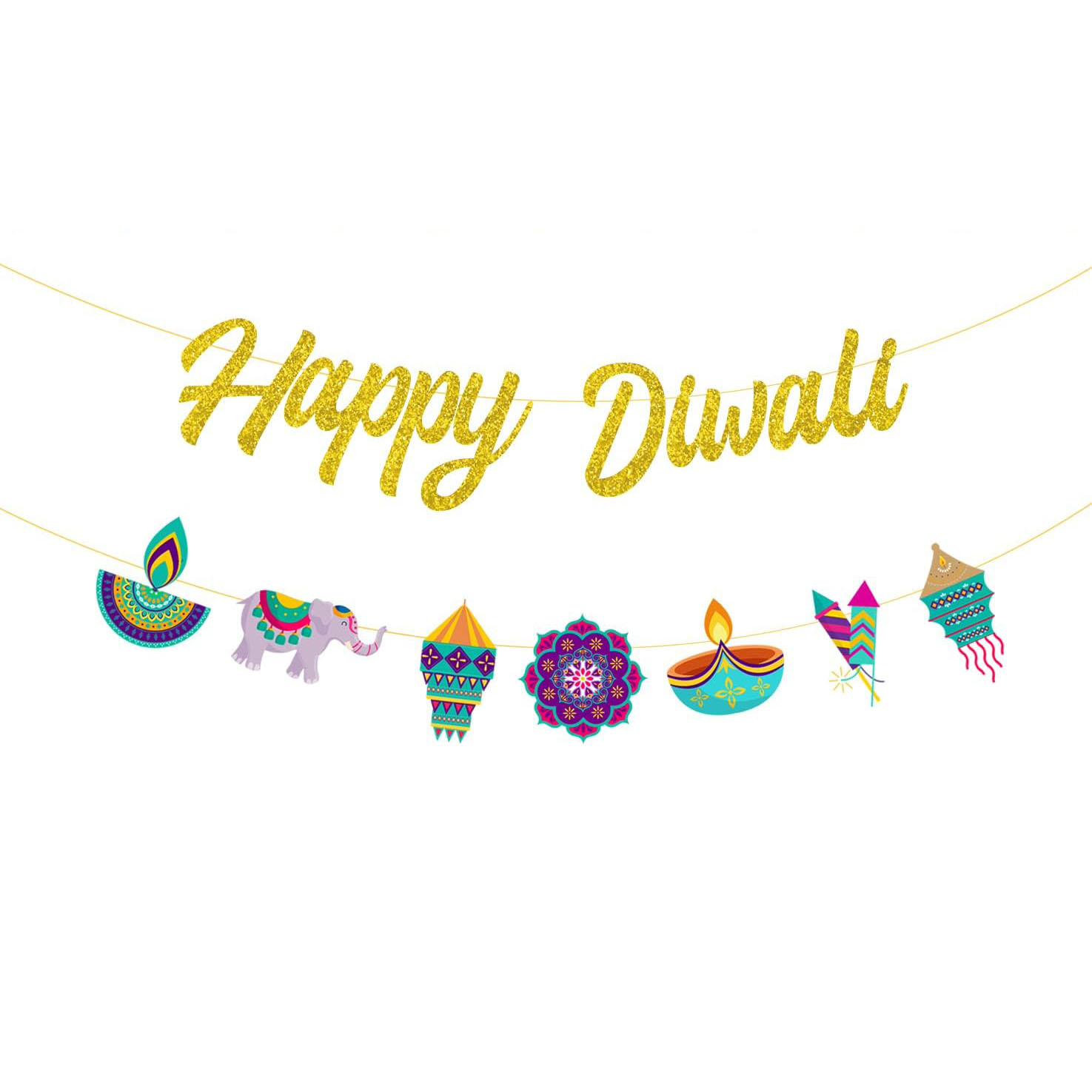 Diwali Party Decorations Happy - Lighting Decoration For Diwali 评论和价格