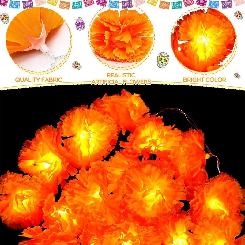 Led Marigold Garland Lights Li - Lighting Decoration For Diwali 评论和价格