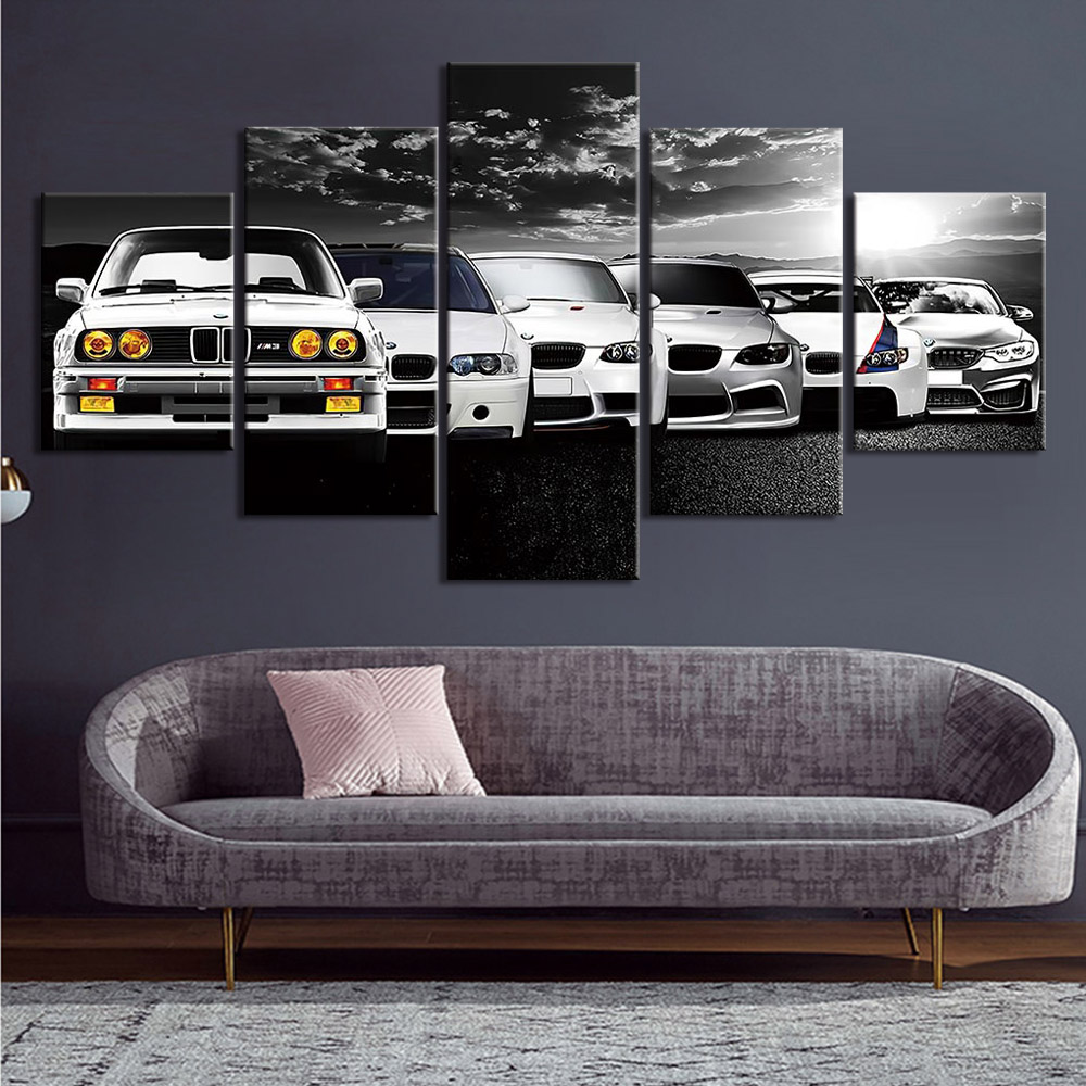 5 Pieces Wall Art Canvas Poste - Lighting Mcqueen Wall Decor 评论和价格