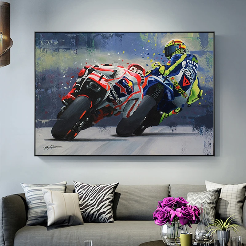 Abstract Oil Painting Poster M - Lighting Mcqueen Wall Decor 评论和价格