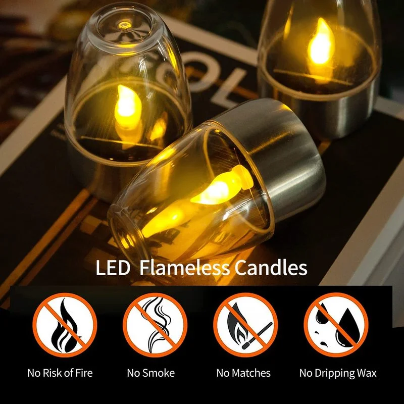LED Solar Candles Light Flamel - Room Decor Lighting Lamp 评论和价格