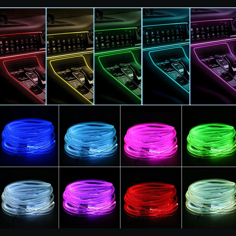 Car RGB Ambient LED Light Stri - Lighting Bolt Decor 评论和价格