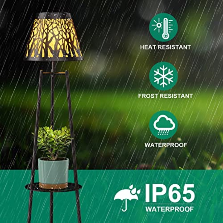 2 Pack Outdoor Solar Floor Lam - Led Lighting Decor 评论和价格