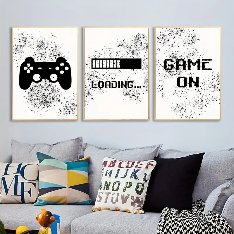 3pcs/set Gaming Graffiti Gamep - Lighting Mcqueen Wall Decor 评论和价格