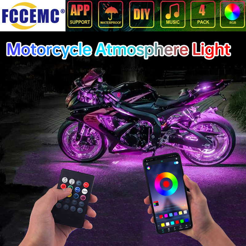 APP LED Motorcycle Car Atmosph - Lighting Bolt Decor 评论和价格