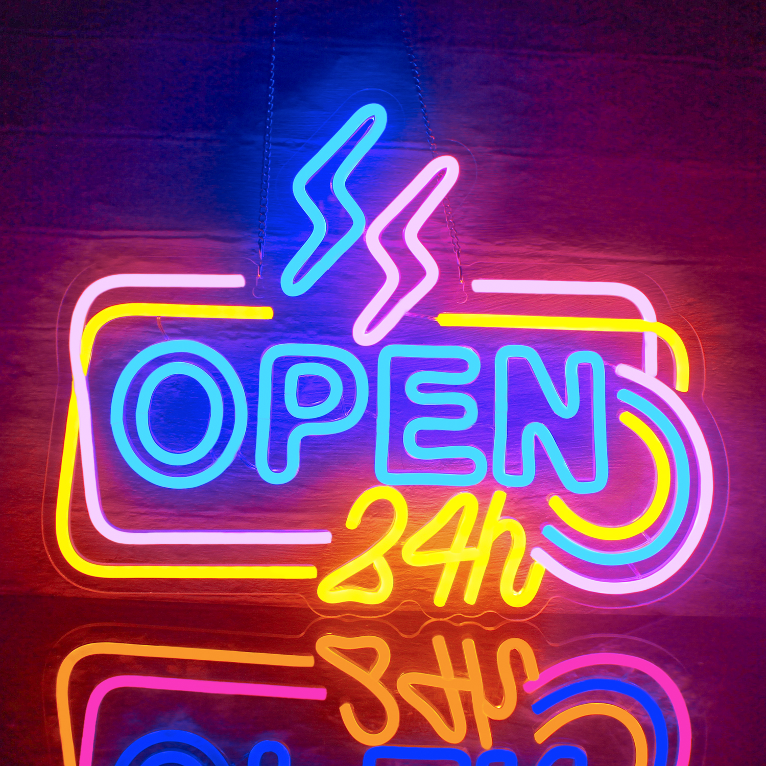Open 24 Hours Neon Led Sign Di - Decor Lighting Opening Hours 评论和价格