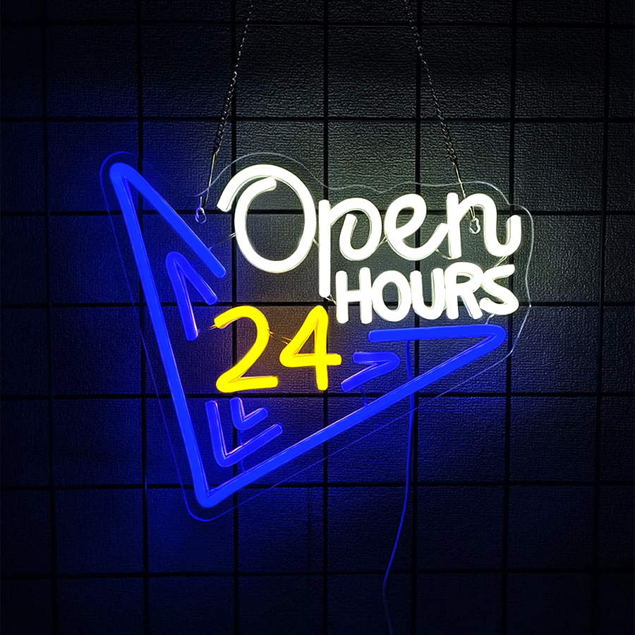 Open 24 Hour Neon Sign For Wal - Decor Lighting Opening Hours 评论和价格