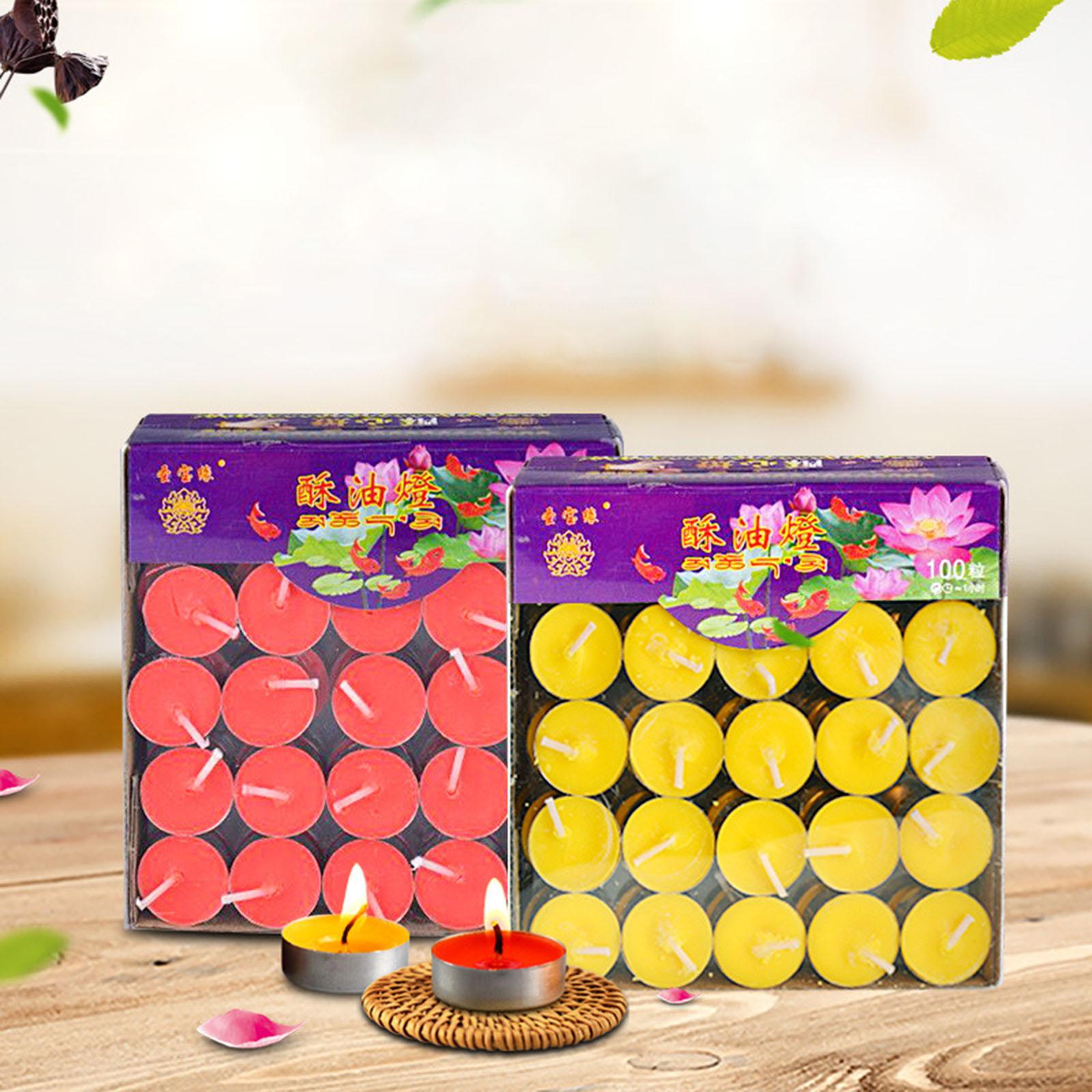 100x Tealight Ghee Butter Lamp - Lighting Decoration For Diwali 评论和价格