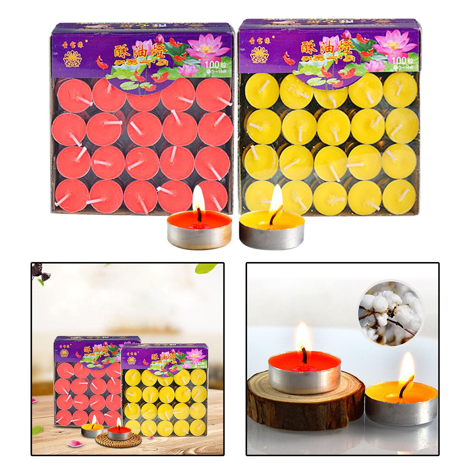 100x Tealight Ghee Butter Lamp - Lighting Decoration For Diwali 评论和价格
